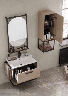 Зеркало Акватон Лофт Фабрик 50см дуб эндгрейн 1A242502LTDU0